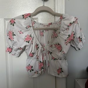 Pacsun cropped tie shirt